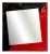 Italian Modern Red and Black Wall Mirror by Carmi for Acerbis, 1980s For Sale