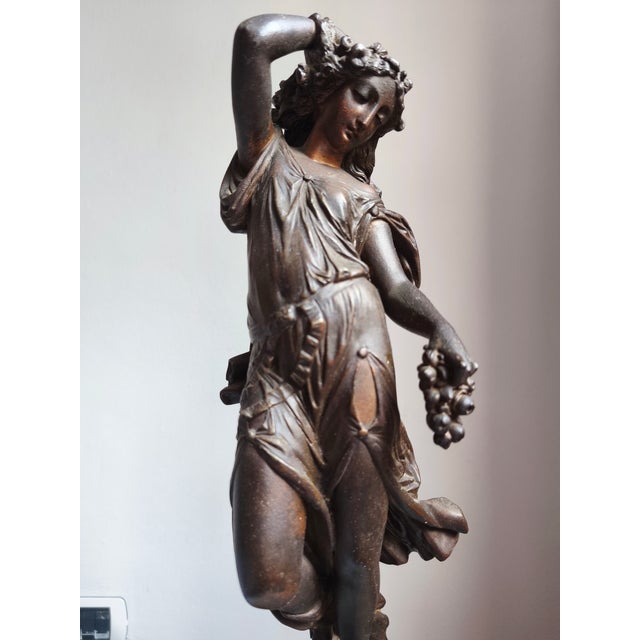 Late 19th Century French Figurative Mantel Clock from Blot et Drouard, 1890s For Sale - Image 4 of 15