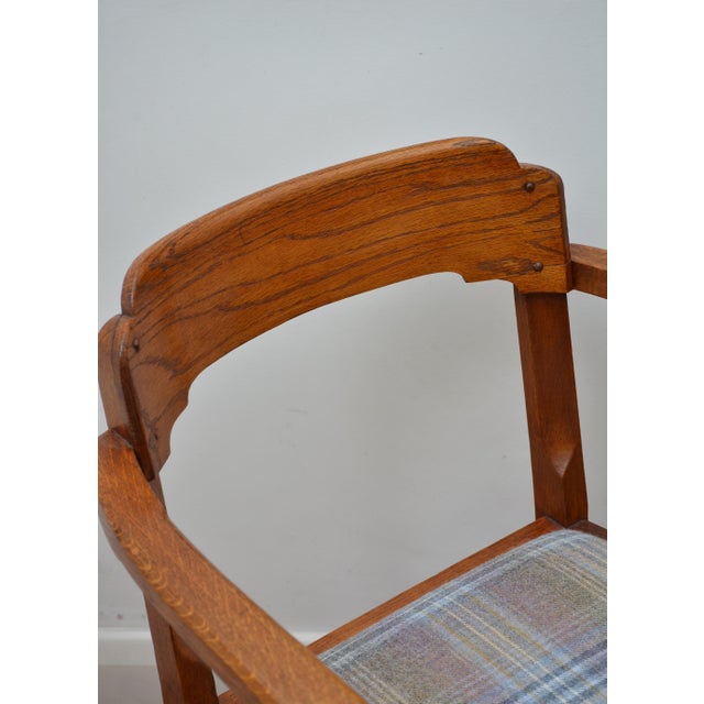 1900 - 1909 Arts and Crafts Desk Chair in Oak, 1900 For Sale - Image 5 of 15