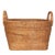 Boho Chic Saboga Home Round Basket with Hoop Handles in Honey Brown - 16.5" For Sale - Image 3 of 9