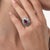1990s Vintage Gia 2.84 Carat No Heat Pink Sapphire Diamond White Gold Ballerina Ring, Size 6.5 For Sale - Image 5 of 6