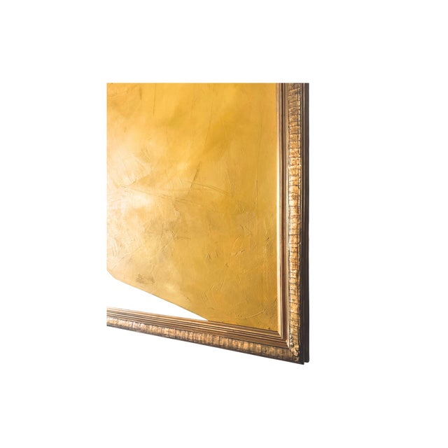 Mid-Century Modern Early 20th Century Monumental Newcomb-Macklin Gilt Frame With Contemporary Abstract by R.K.Red For Sale - Image 3 of 6