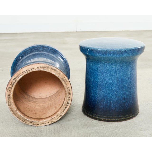 Japanese Showa Ceramic Tea Garden Dining Table and Stools For Sale - Image 18 of 18