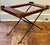 Campaign Style Lift-Top Writing Chest on Folding Iron Stand | Mid-Century British Colonial For Sale - Image 4 of 12