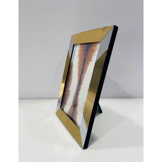 Pair of Vintage Italian Picture Frames in Brass and Chrome, C. 1970's For Sale In Miami - Image 6 of 13