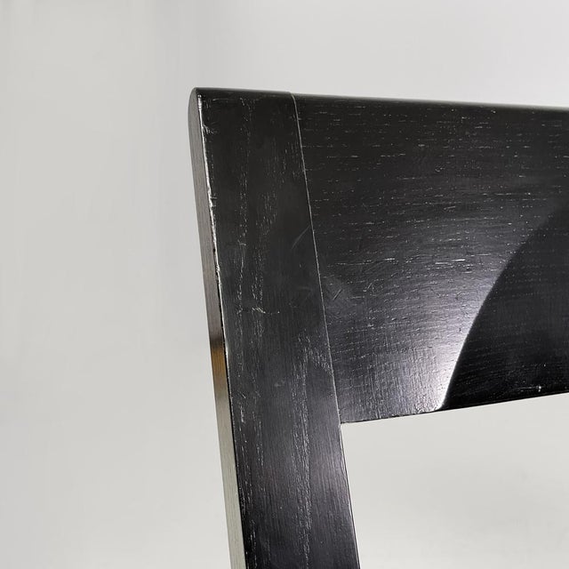 Wood Italian Modern Black Wooden Folding Chairs, 1980s, Set of 2 For Sale - Image 7 of 18