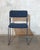 Blue Dutch Model SE09 Chairs with Tubular Frames by Walter Antonis for 't Spectrum, Holland, 1971, Set of 4 For Sale - Image 8 of 10