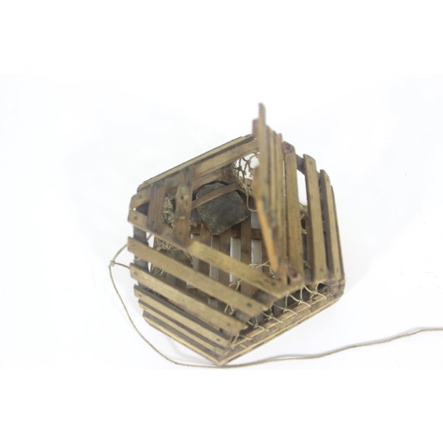 Brown Vintage Miniature Wood Lobster Trap For Sale - Image 8 of 11