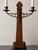 Art Deco Amsterdam School Oak and Brass Candlesticks, 1920s, Set of 2 For Sale - Image 3 of 10