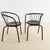 Black Sheet Metal and Tubular Metal Chairs, Set of 2 For Sale - Image 3 of 4
