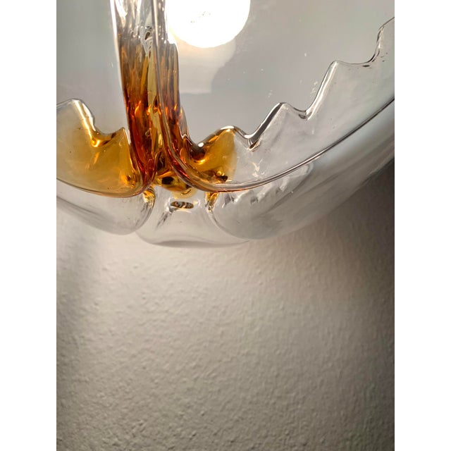 Vintage Murano Glass Hanging Lamp from Mazzega, 1970s For Sale - Image 6 of 9