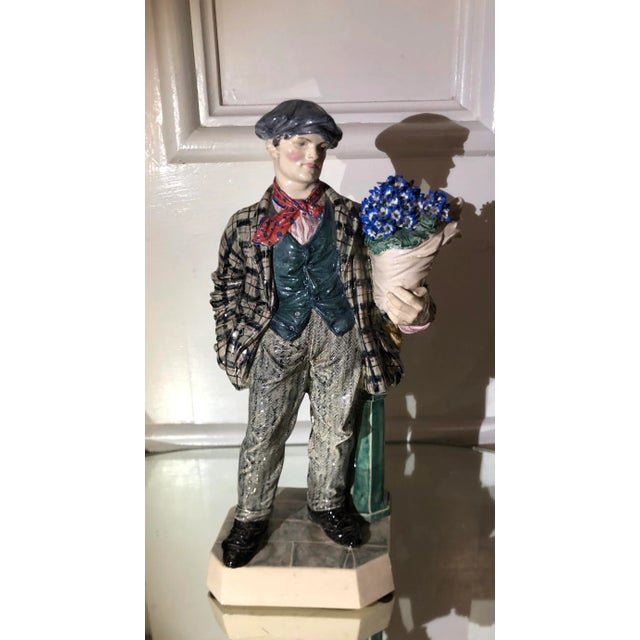 Ceramic Charles Vyse British Studio Art Pottery Figure of Cineraria Boy, Circa 1925 For Sale - Image 7 of 7