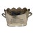 Vintage Silverplate Wine Caddy With Heraldic Shield Embossed on the Front and Back For Sale