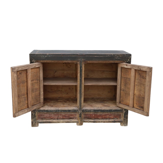 Antique Chinese Painted Hall Cabinet For Sale - Image 4 of 5