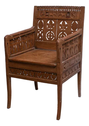 19th Century Carved Masonic Chair