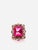Pink Bochic Capri Vintage Pink & White Topaz Ring in 18K Gold & Silver For Sale - Image 8 of 10