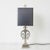 Neoclassical Table Lamp in Brushed Metal, 1970 For Sale - Image 9 of 9
