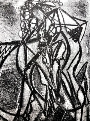 Jean-Michel Atlan - Kafka - Original Lithograph 1946