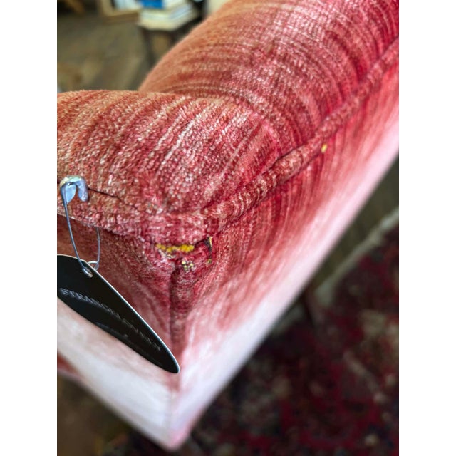 Vintage Pink Velvet Wingback Chair For Sale In Saint Louis - Image 6 of 7