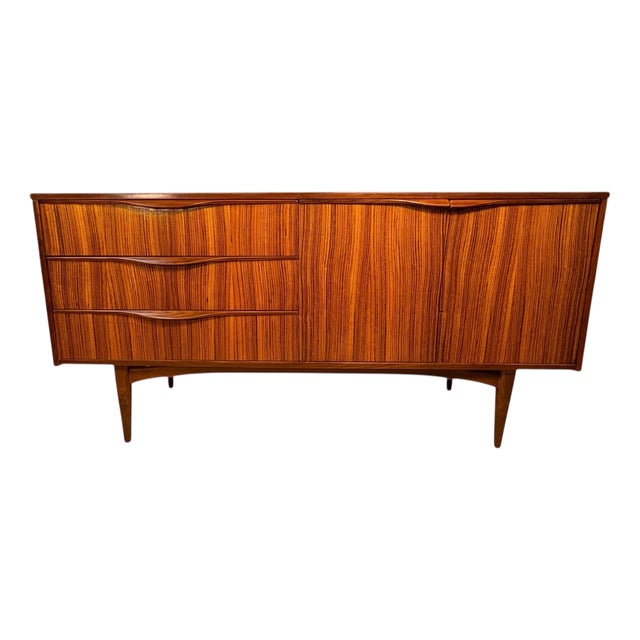Mid-Century Modern Teak and Zebrano Sideboard by Elliotts of Newbury, 1960 For Sale