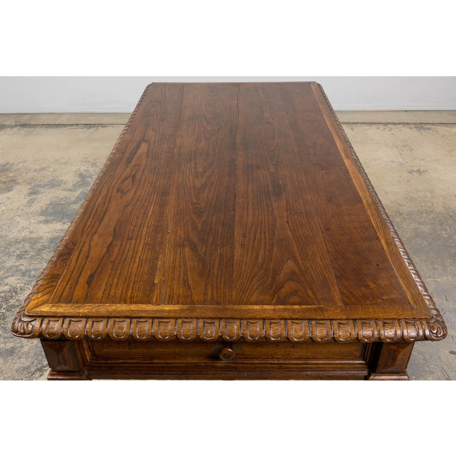 Late 19th Century French Louis XIII Style Oak Writing Table For Sale - Image 13 of 18
