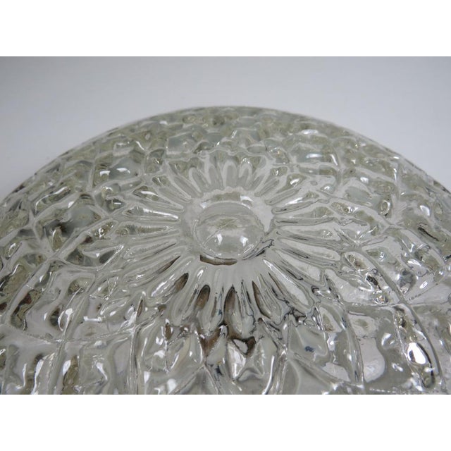Mid-Century Sculptural Pressed Glass Ceiling Lamp, 1970s For Sale - Image 9 of 13