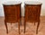 1890s Antique French Louis XV Walnut Marble Top Pair Nightstands Bedside Tables For Sale - Image 16 of 18