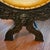 19th-Century Continental Renaissance Style Carved Walnut Lion Armchair in Gold Velvet For Sale - Image 6 of 7