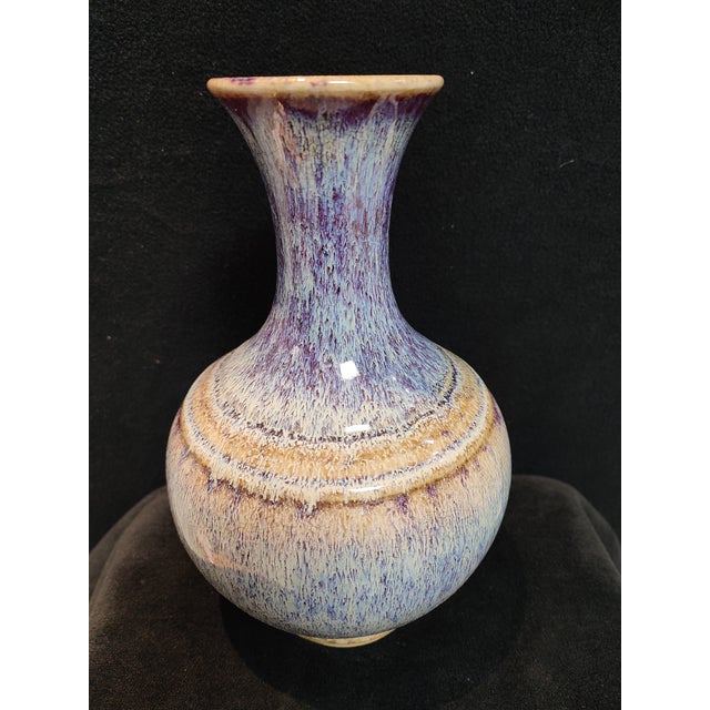 Chinese Ceramic Vase Jun Ware Flambé Glaze Porcelain Vase For Sale In Seattle - Image 6 of 11