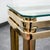 Mid Century Modern Console Table Entry Sofa Metal Brass Glass Vintage Floating For Sale In Sacramento - Image 6 of 9