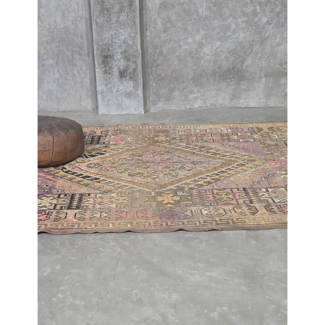 Vintage Moroccan Area Rug - 9.8 X 5.8 Ft For Sale - Image 4 of 8