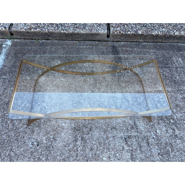 Mid-Century Modern 1960s Italian Modern Brass Cocktail Table For Sale - Image 3 of 6