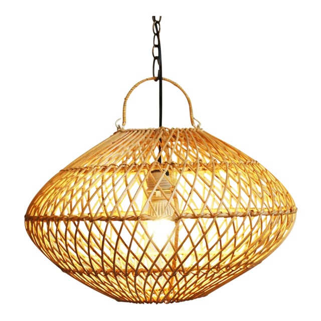 Small Rattan Orb Lantern For Sale