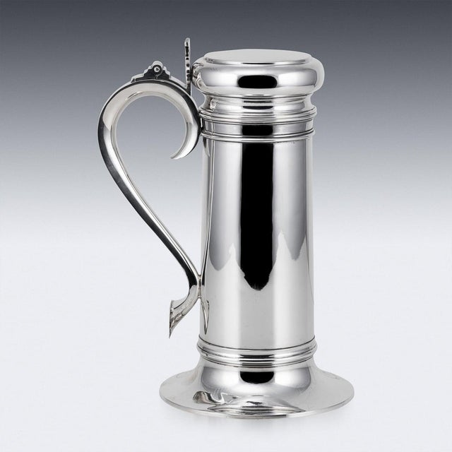 20th Century American Silver Tankard Cocktail Shaker, New York, 1900s For Sale - Image 15 of 18