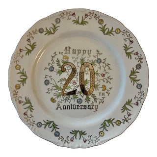 Vintage Happy 20th Anniversary, Silver Plate For Sale