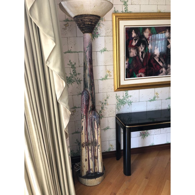 Artistic hand-crafted ceramic floor lamp It is beautiful and modern. The style is avant-garde and expressionist. The...