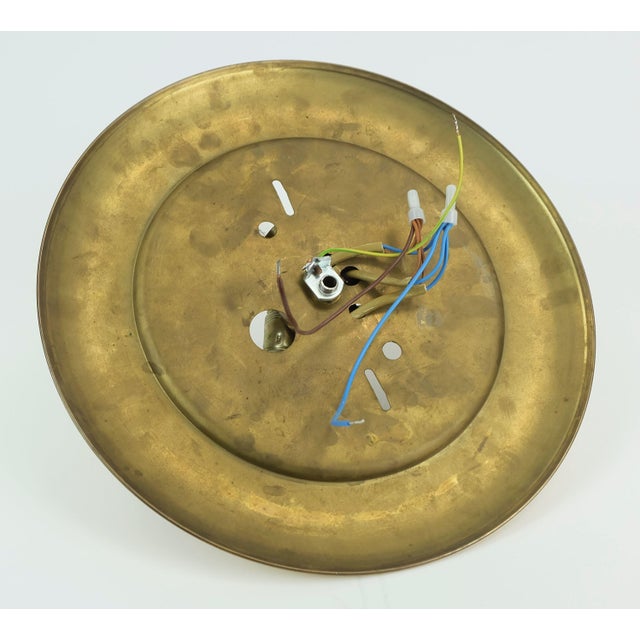 Mid-Century Hollywood Regency Ceiling Lamp in Brass and Glass, 1960s For Sale - Image 13 of 15