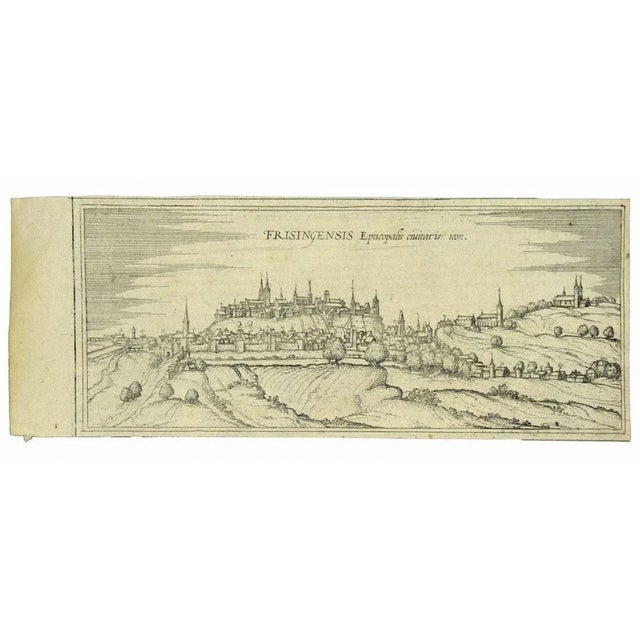 View of Freising (ancient name: Frisingensis) is an original etching realized by George Braun and Franz Hogengerg within...