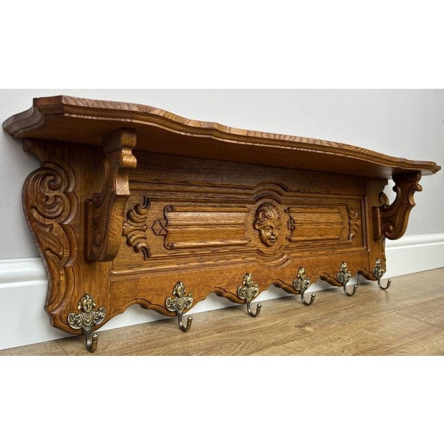 Add timeless French character to your hallway with this Vintage French coat hanger , beautifully crafted from oak and...