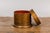 Burmese Vintage Negora Lacquer Circular Storage Bin with Vertical Stripes For Sale - Image 10 of 12