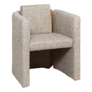 Fernandine Dining Chair in Oak and Tweed from Insidherland For Sale