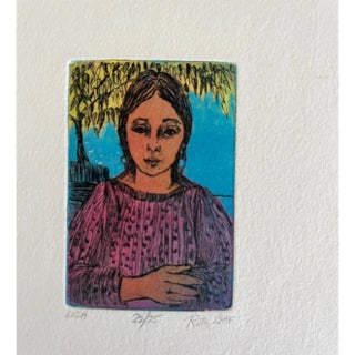 Mid 20th Century Ruth Leaf Signed Limited Edition Etching "Lisa" 22/75 - 11.5" x 8.25" For Sale