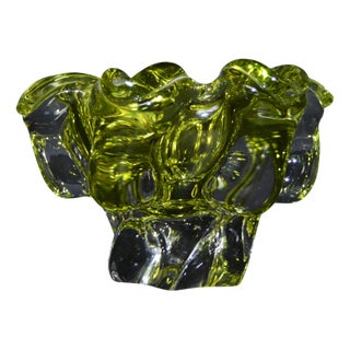 Large Murano Glass Floral Shell Ashtray, Italy, 1970s For Sale