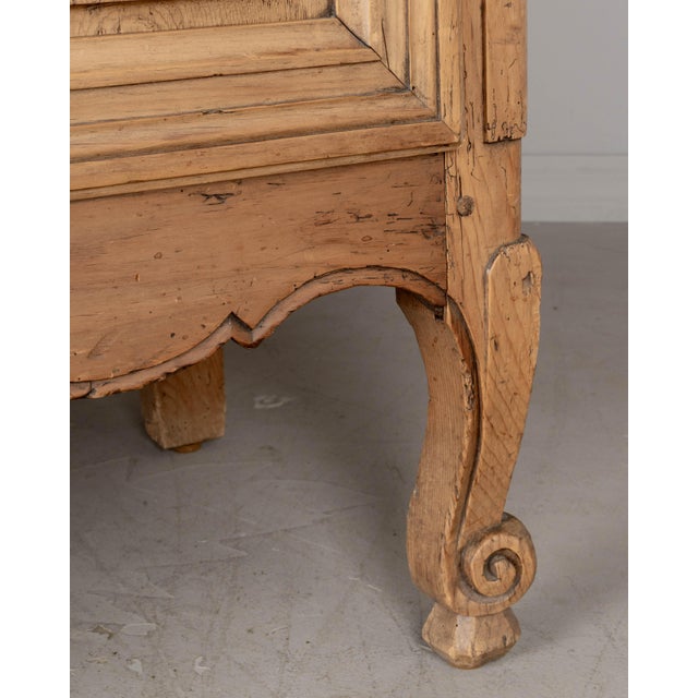 19th Century Louis XV French Armoire, Hand-Carved Pine, Circa 1880 For Sale - Image 13 of 15