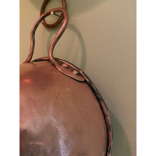 Late 20th Century Antique Double Handle Copper Mold Tin Lining For Sale - Image 5 of 6