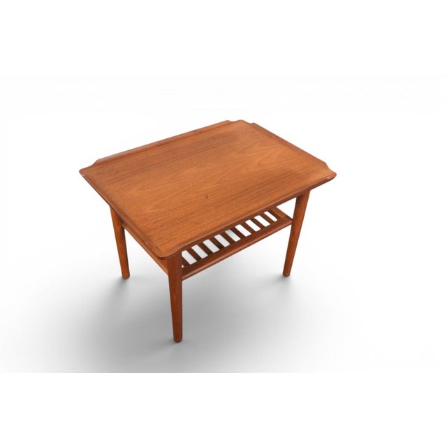Mid 20th Century Mid 20th Century Attributed to Holger Georg Jensen Teak Side Table With Lower Rack For Sale - Image 5 of 6