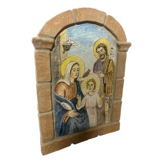 Holy Family Holy Water Stoup, 1950 For Sale