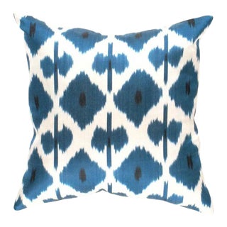 Contemporary Silk Ikat Pillow Cover For Sale