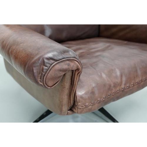 Vintage DS-31 Swivel Armchairs in Brown Leather from De Sede For Sale - Image 17 of 18