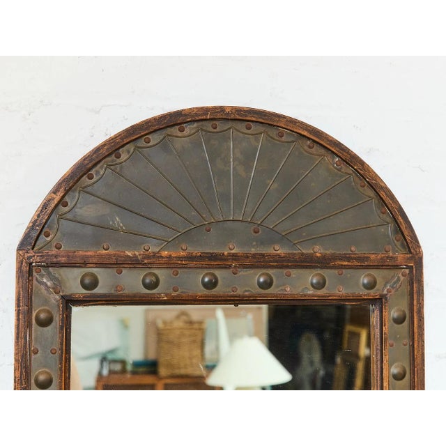 Mid 20th Century Antique Eastlake Architectural Wood Sunburst Pediment Mirror For Sale - Image 5 of 8